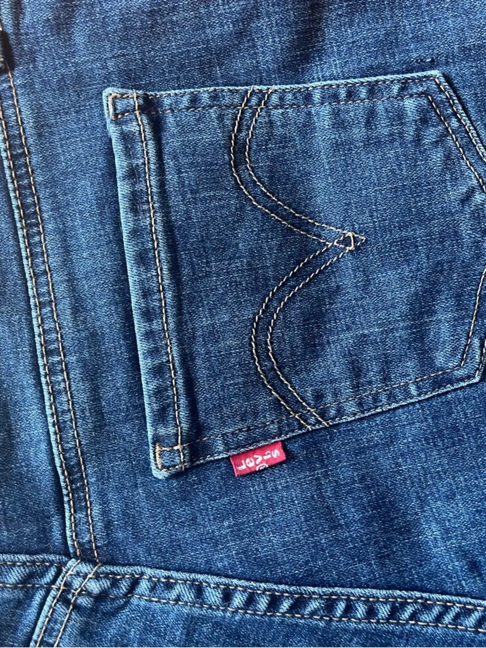 Levi's Dark Blue Distressed Denim Roll-Cuff Shorts - Picture 5 of 6